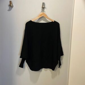 PHILOSOPHY woman’s black boat neck long sleeve black sweater